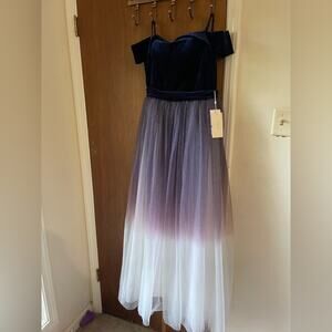 Fairy starfall ball velvet ombré tulle ballgown